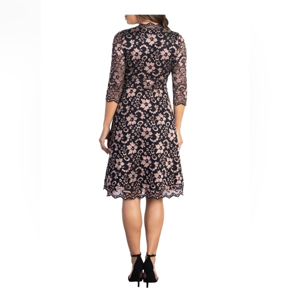 🌷Slimming Kiyonna Mon Cherie A-Line Lace Cocktail Dress NWT - Picture 4 of 8